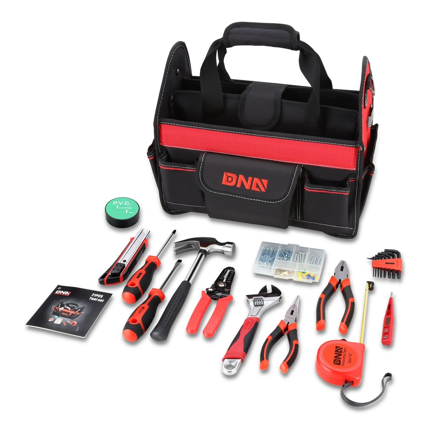 21-Piece Automotive Tool Set - Red