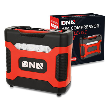 12V Car Air Compressor & Inflator with Red Car Charger