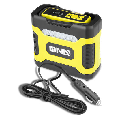 Portable Air Compressor & Inflator with Car Charger - Yellow