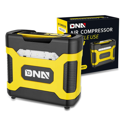 Portable Air Compressor & Inflator with Car Charger - Yellow