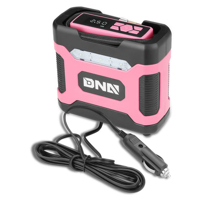 Portable Air Compressor Inflator with Car Charger - Pink