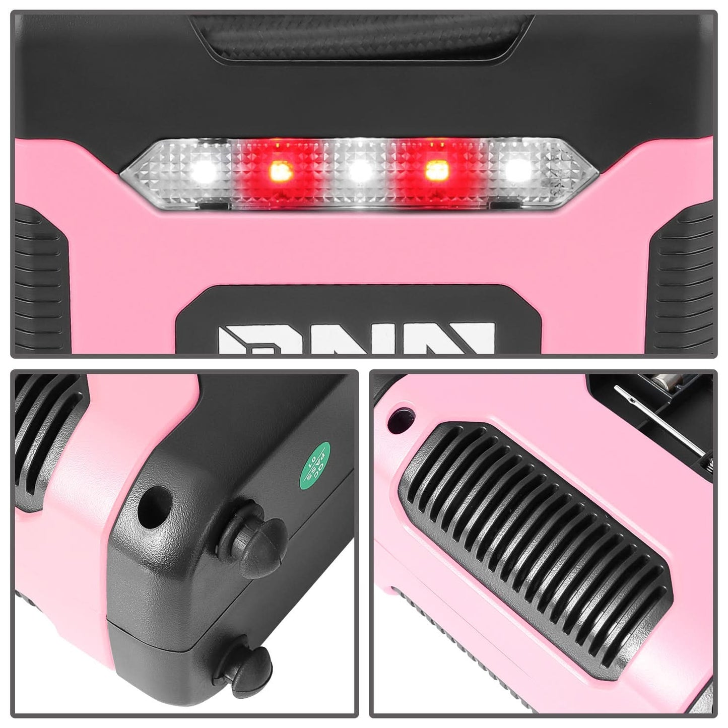 Portable Air Compressor Inflator with Car Charger - Pink