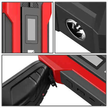 12V 1500A 15000mAh Portable Jump Starter - Red
