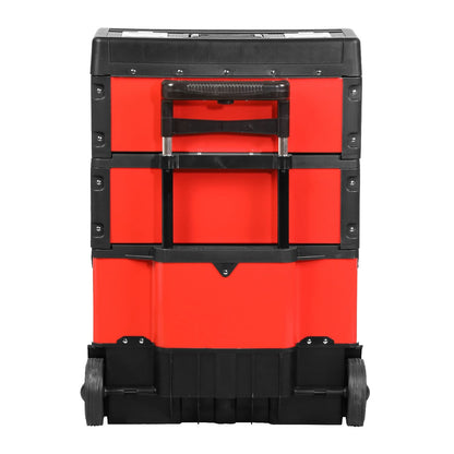 Rolling Tool Box Trolley Cart 19.5" x 28.5" x 12" Red Storage