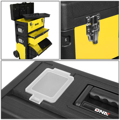 19.5" x 28.5" x 12" Yellow Trolley Tool Box
