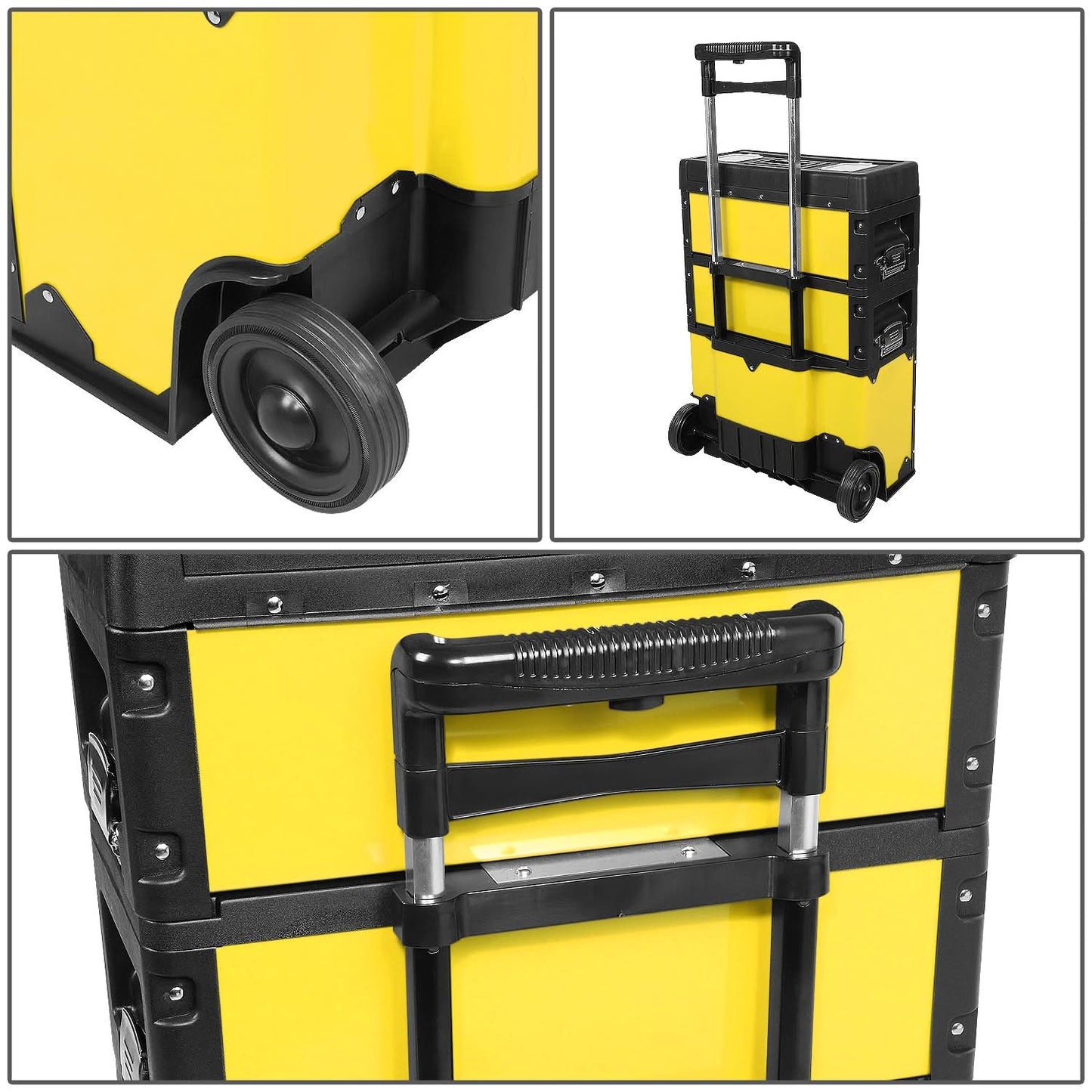 19.5" x 28.5" x 12" Yellow Trolley Tool Box