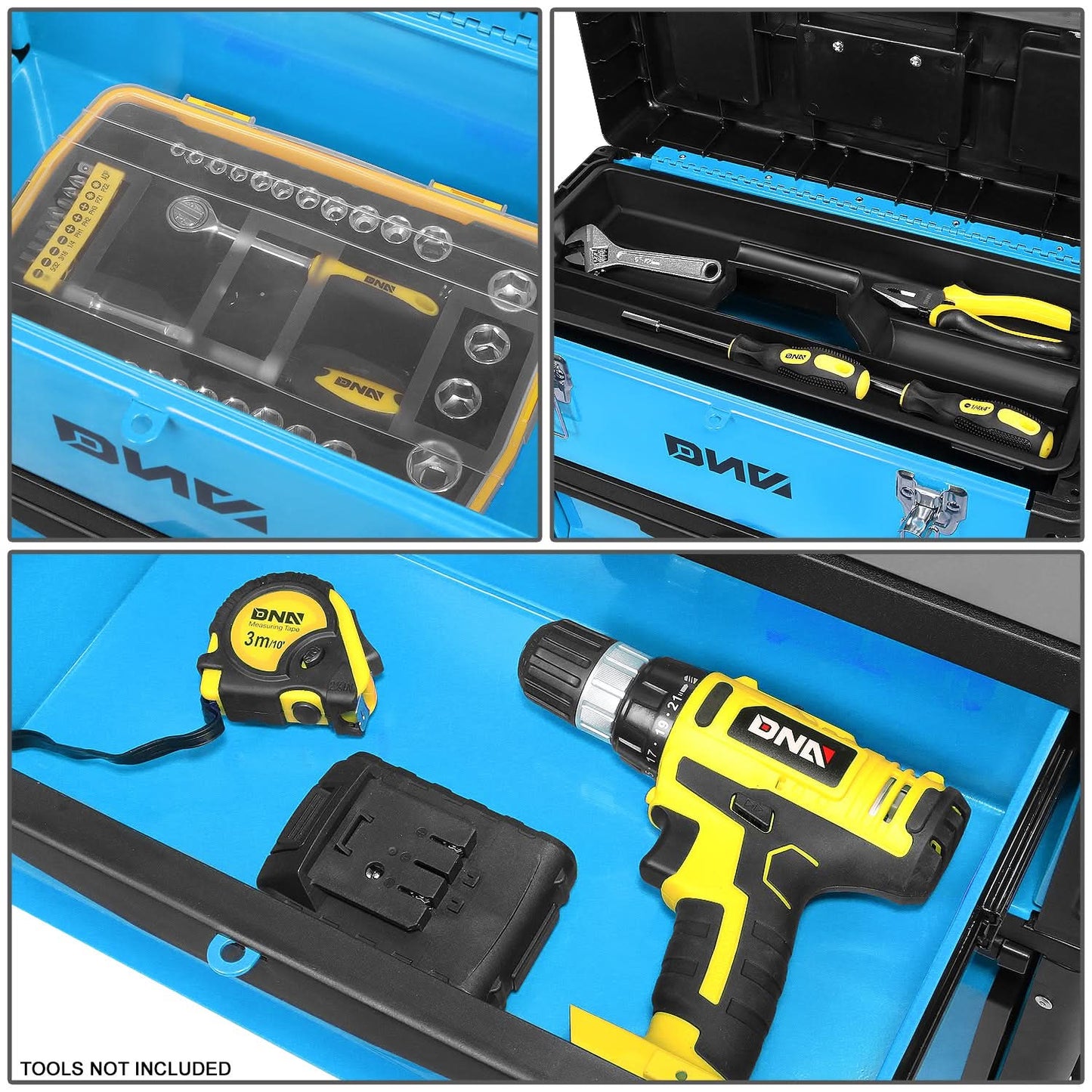 19.5" x 28.5" x 12" Blue Rolling Trolley Tool Box