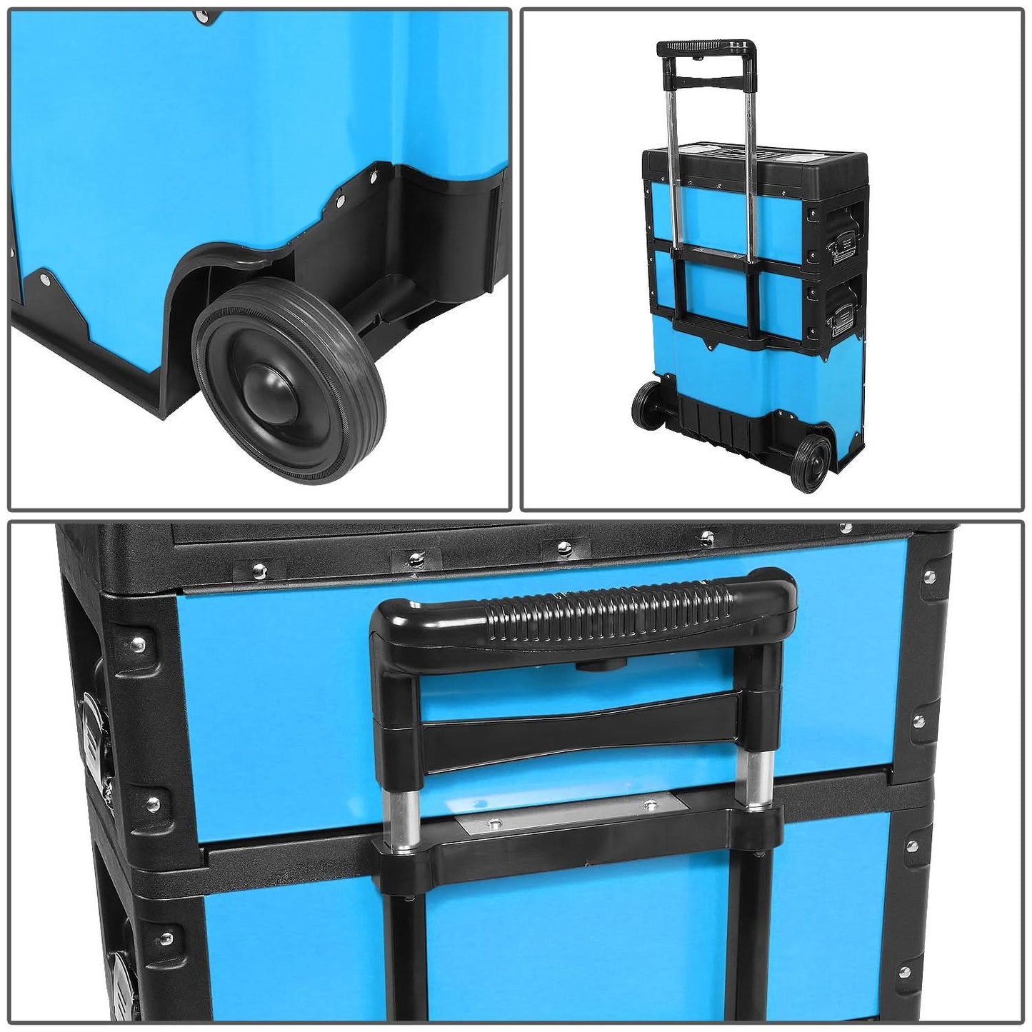 19.5" x 28.5" x 12" Blue Rolling Trolley Tool Box