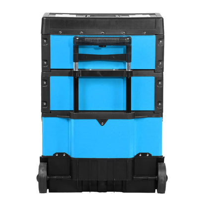19.5" x 28.5" x 12" Blue Rolling Trolley Tool Box