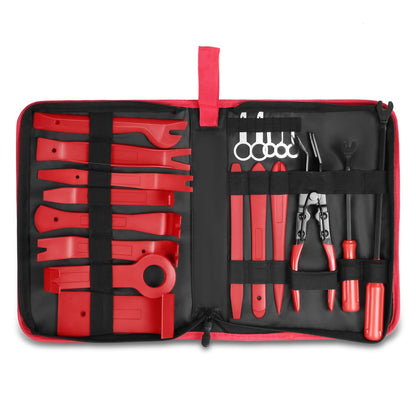 Trim Panel Scraper Tools - 19 Piece Set - Red
