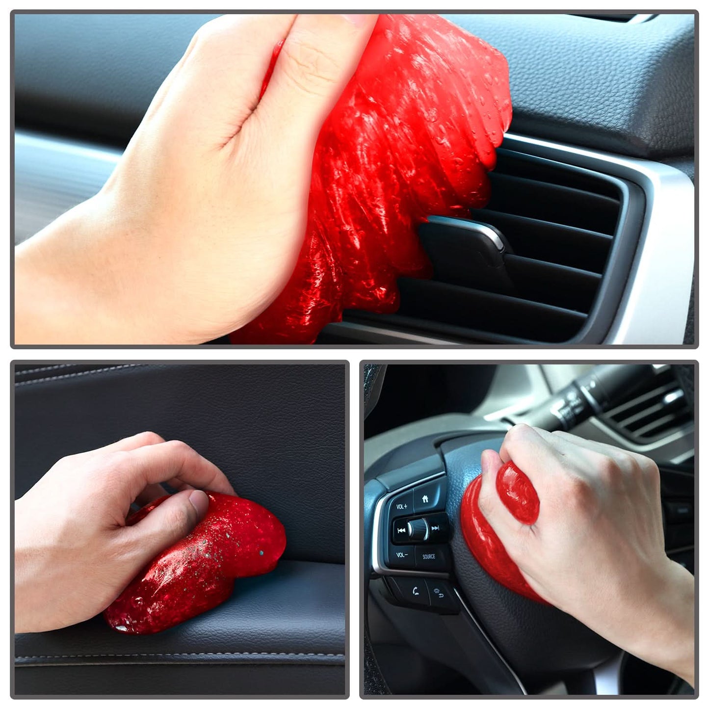 Red Cleaning Jelly Car Interior Detail Cleaner