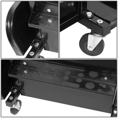 3 Drawer Rolling Mechanics Seat - Black