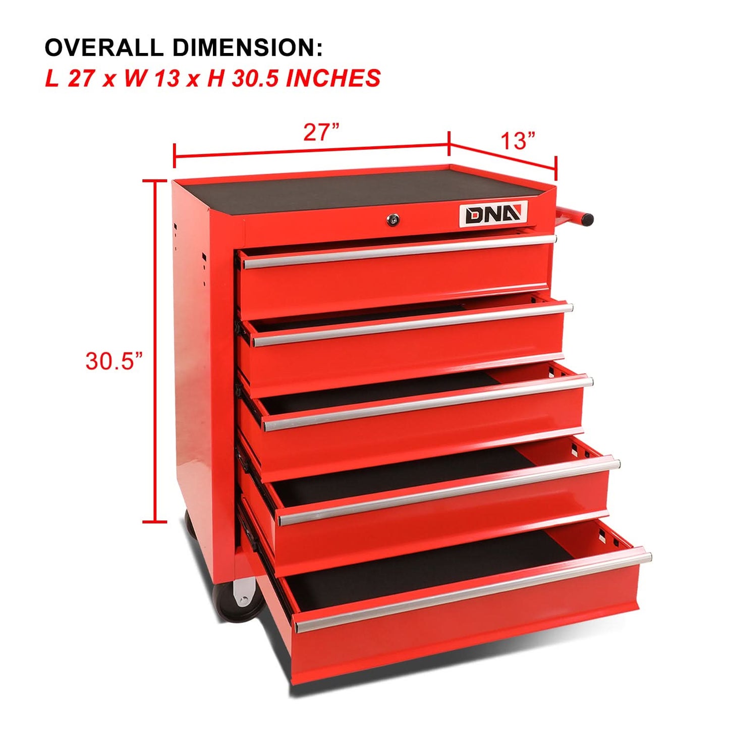 5 Drawer Plastic Roller Cabinet Tool Storage