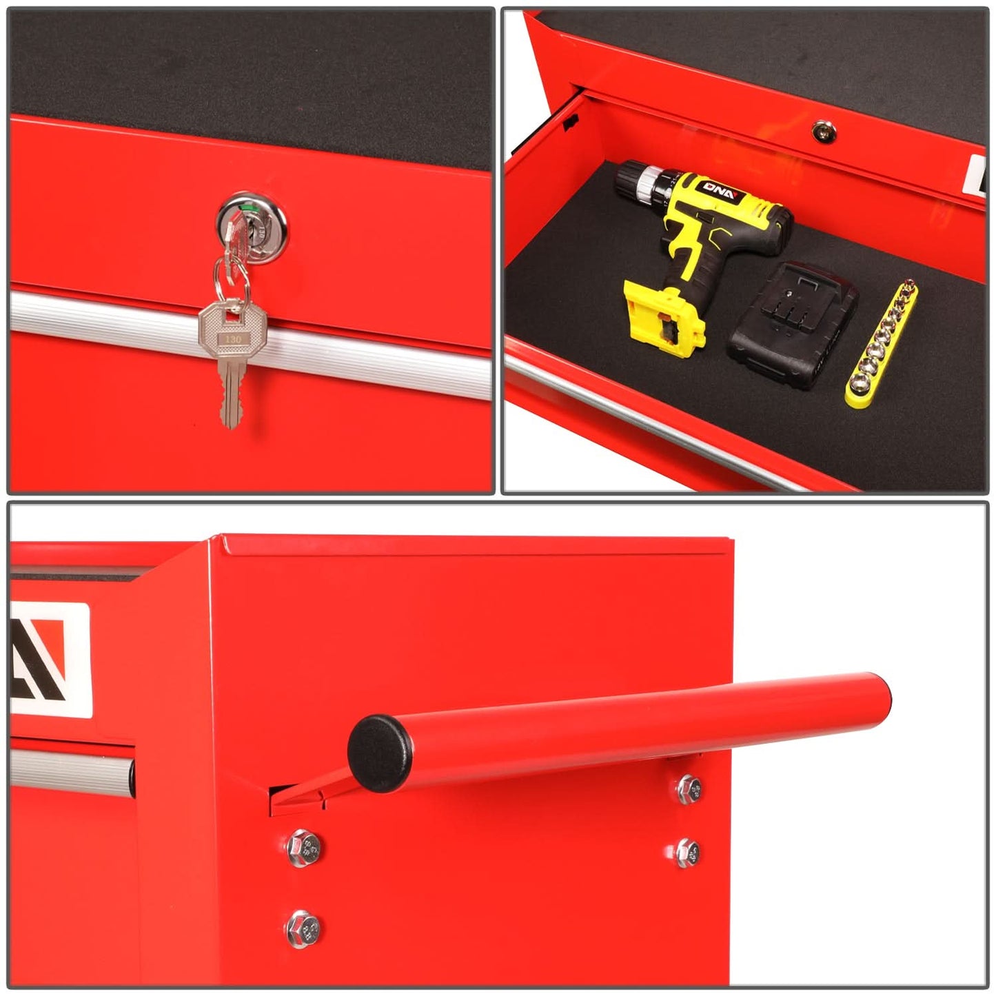 5 Drawer Plastic Roller Cabinet Tool Storage