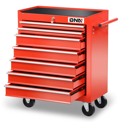 7 Drawer Plastic Roller Cabinet - Top Rolling Tool Storage
