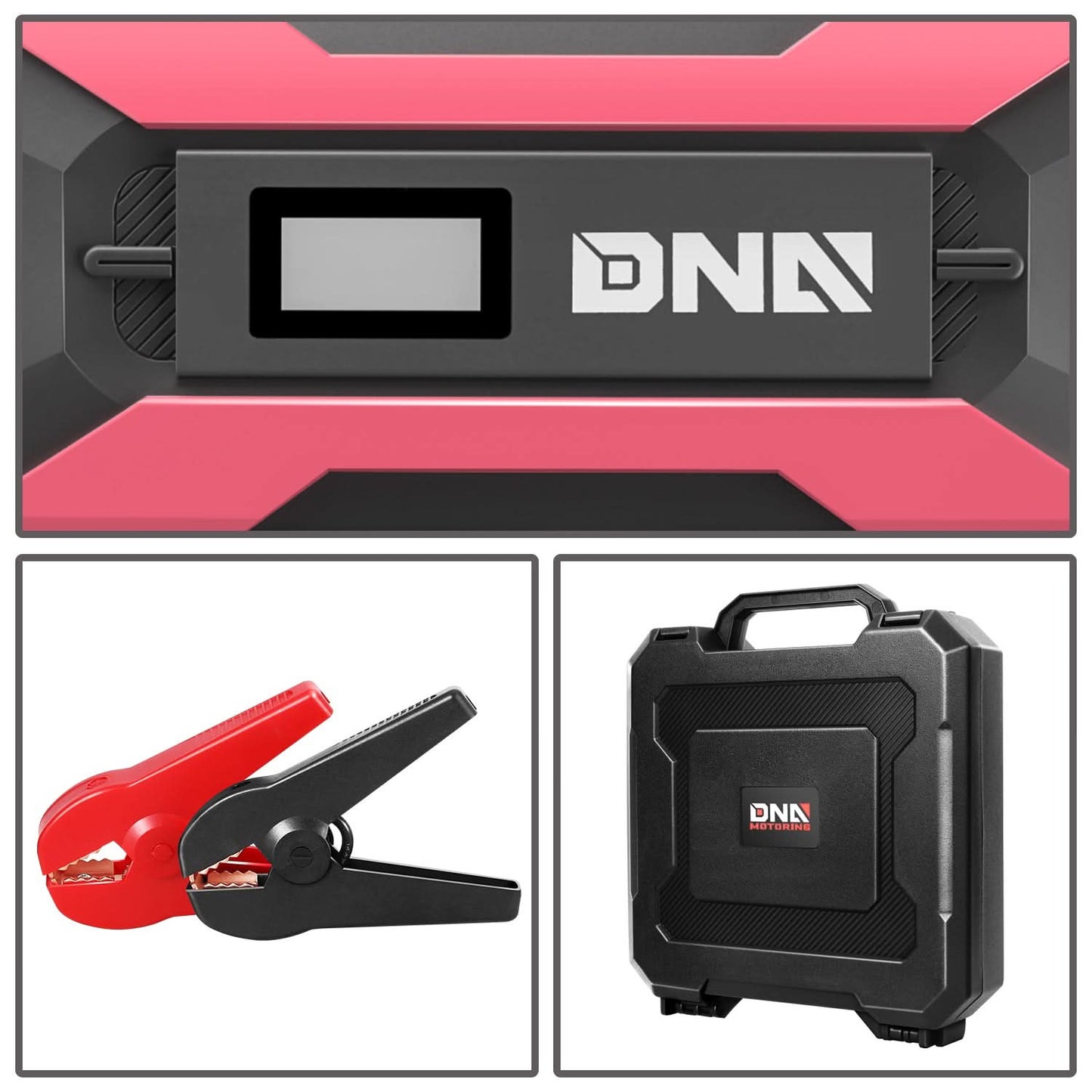 12V 1500A 15000mAh Jump Starter - Pink
