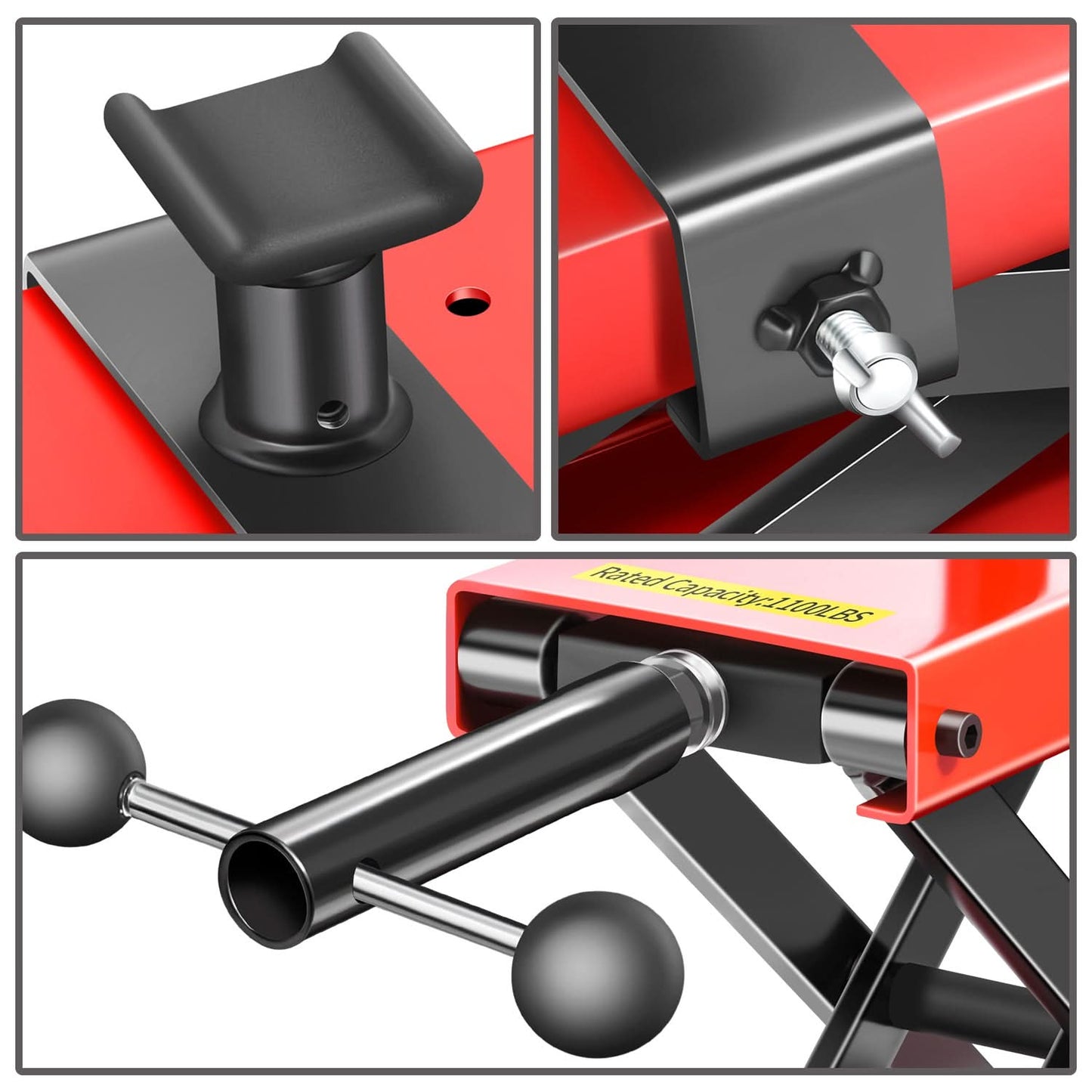 1100LBS Mini Motorcycle Lift 2 in 1 with Rubber Mat