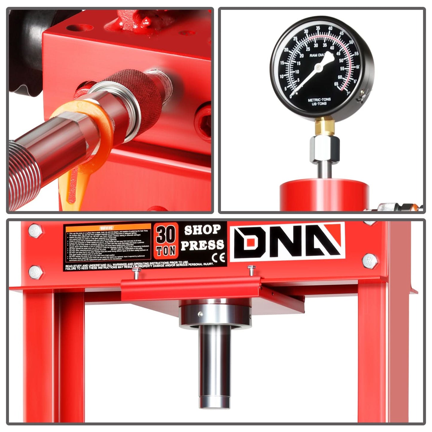 30 Ton Shop Press - Heavy Duty Hydraulic Workshop Press