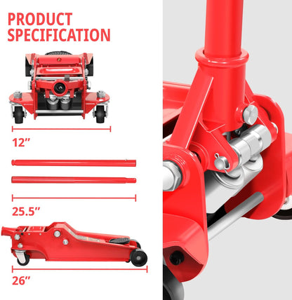 4 Ton Car Jack - Red