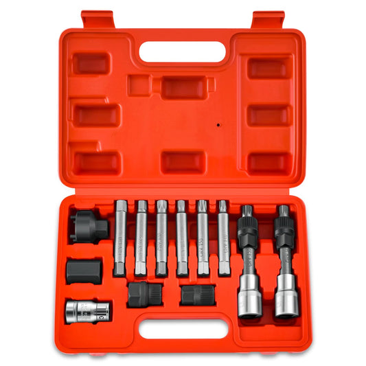 13PC Alternator Freewheel Pulley Removal Set Tool Kit