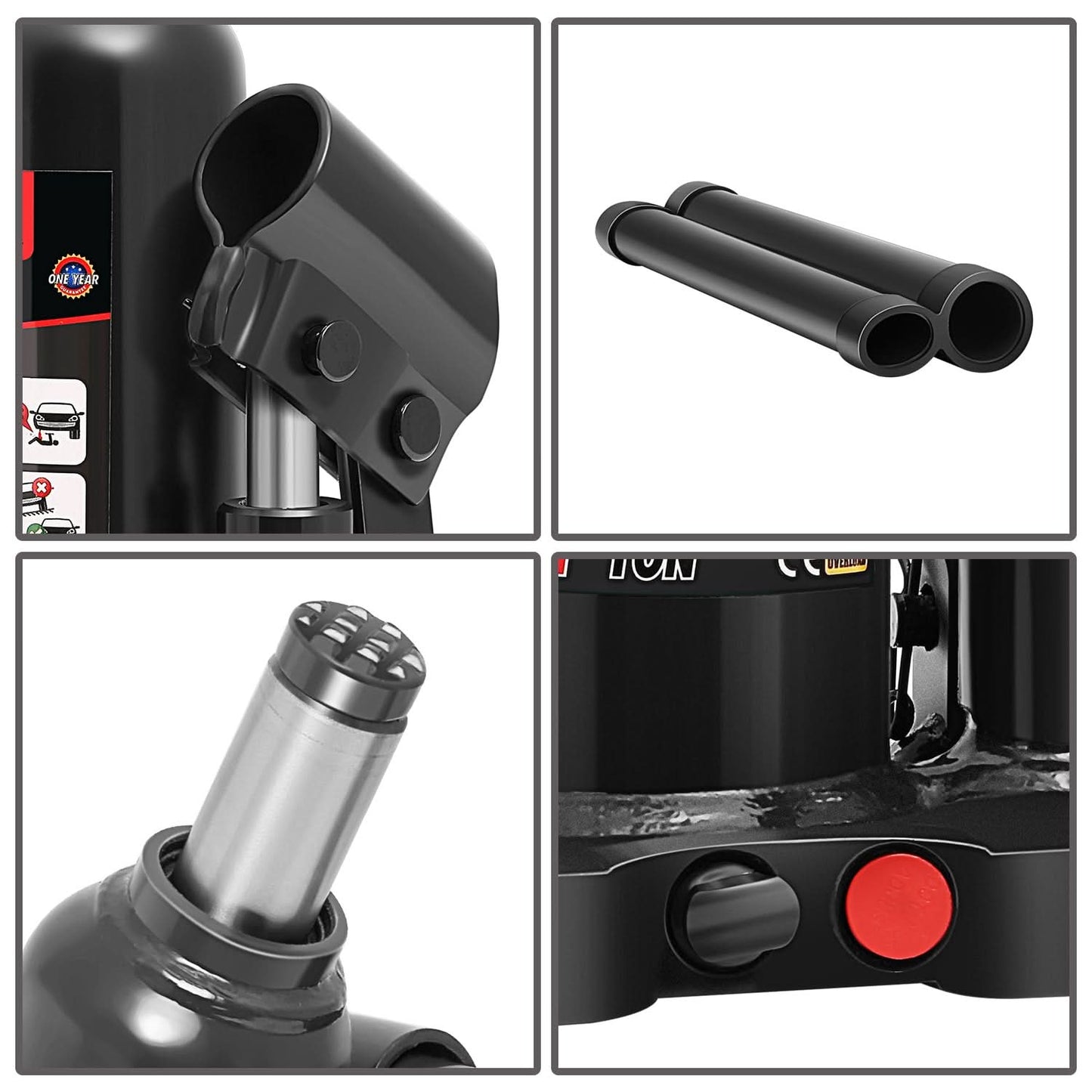 2 Ton Automotive Welded Bottle Jack - Black