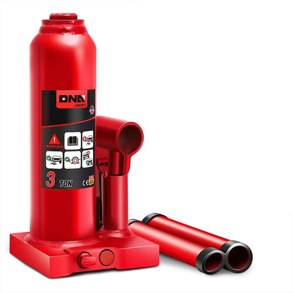 3 Ton Automotive Welded Bottle Jack - Red