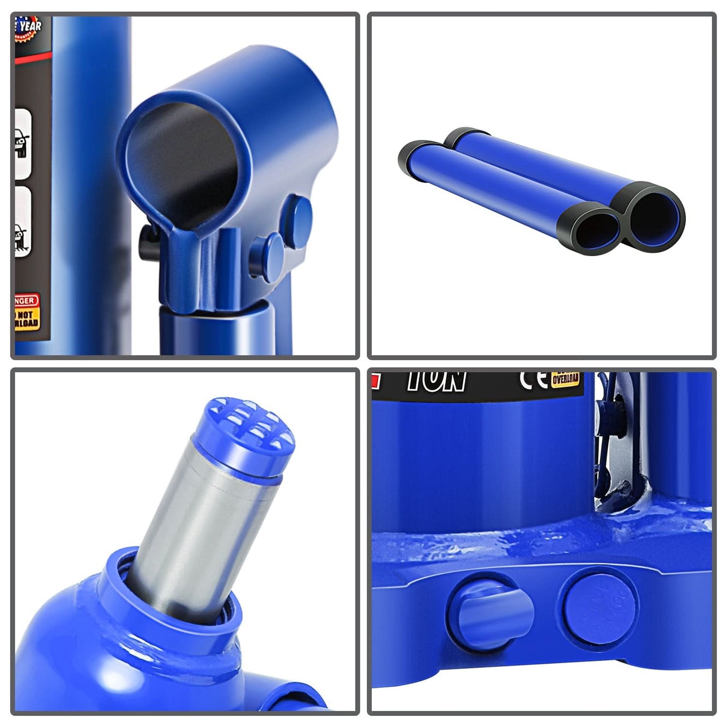 3 Ton Welded Bottle Jack - Blue