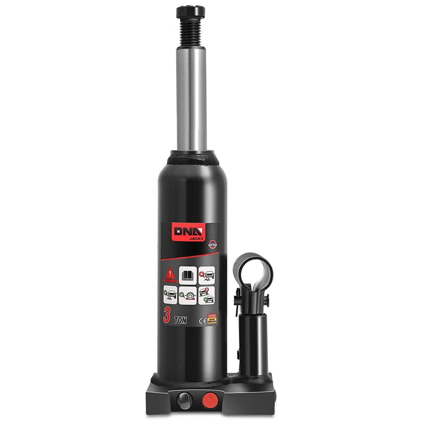 3 Ton Automotive Welded Bottle Jack - Black