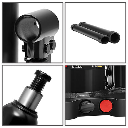 Automotive Welded Bottle Jack - 6 Ton Capacity Black