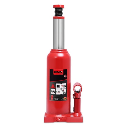 8 Ton Automotive Welded Bottle Jack - Red