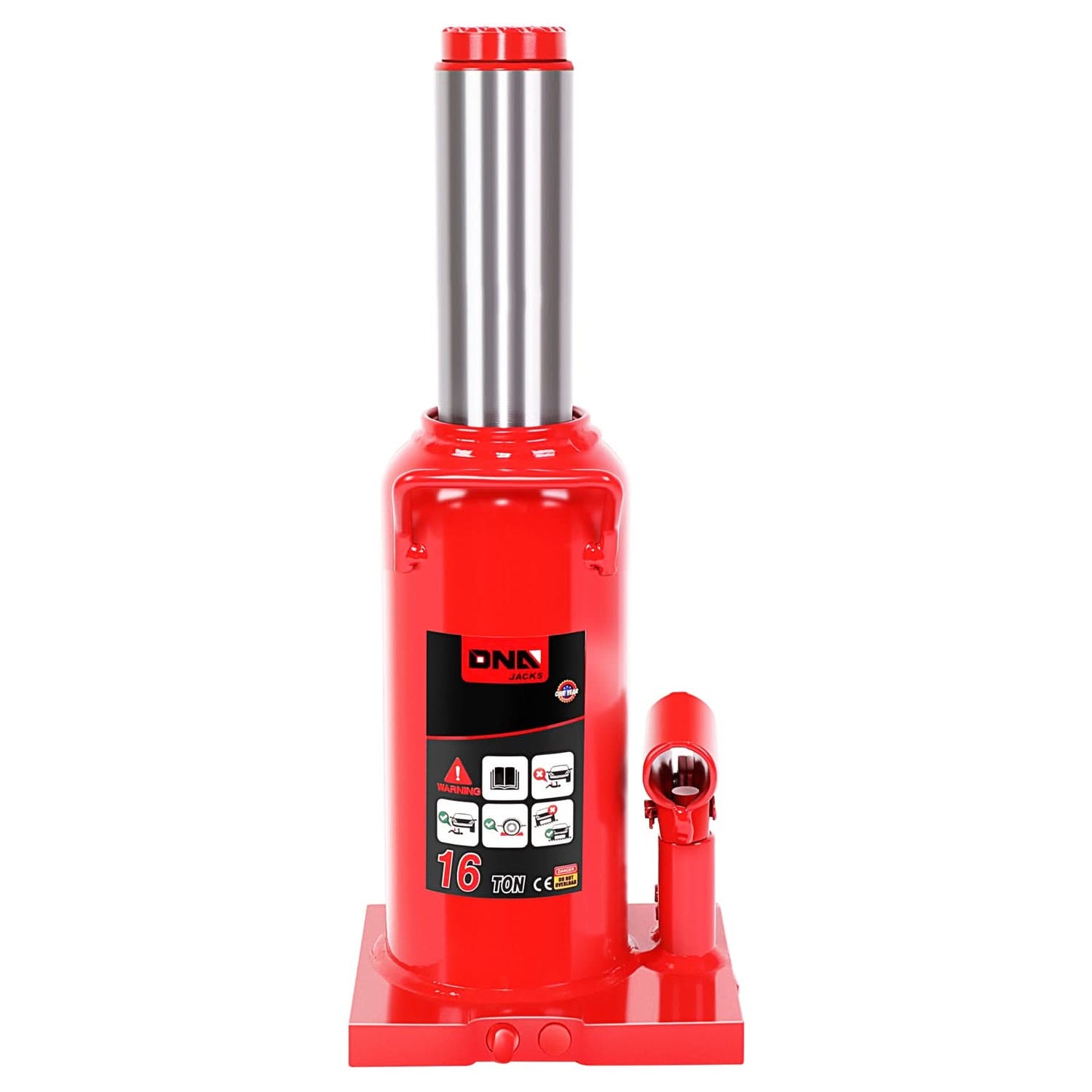 16 Ton Automotive Welded Bottle Jack - Red