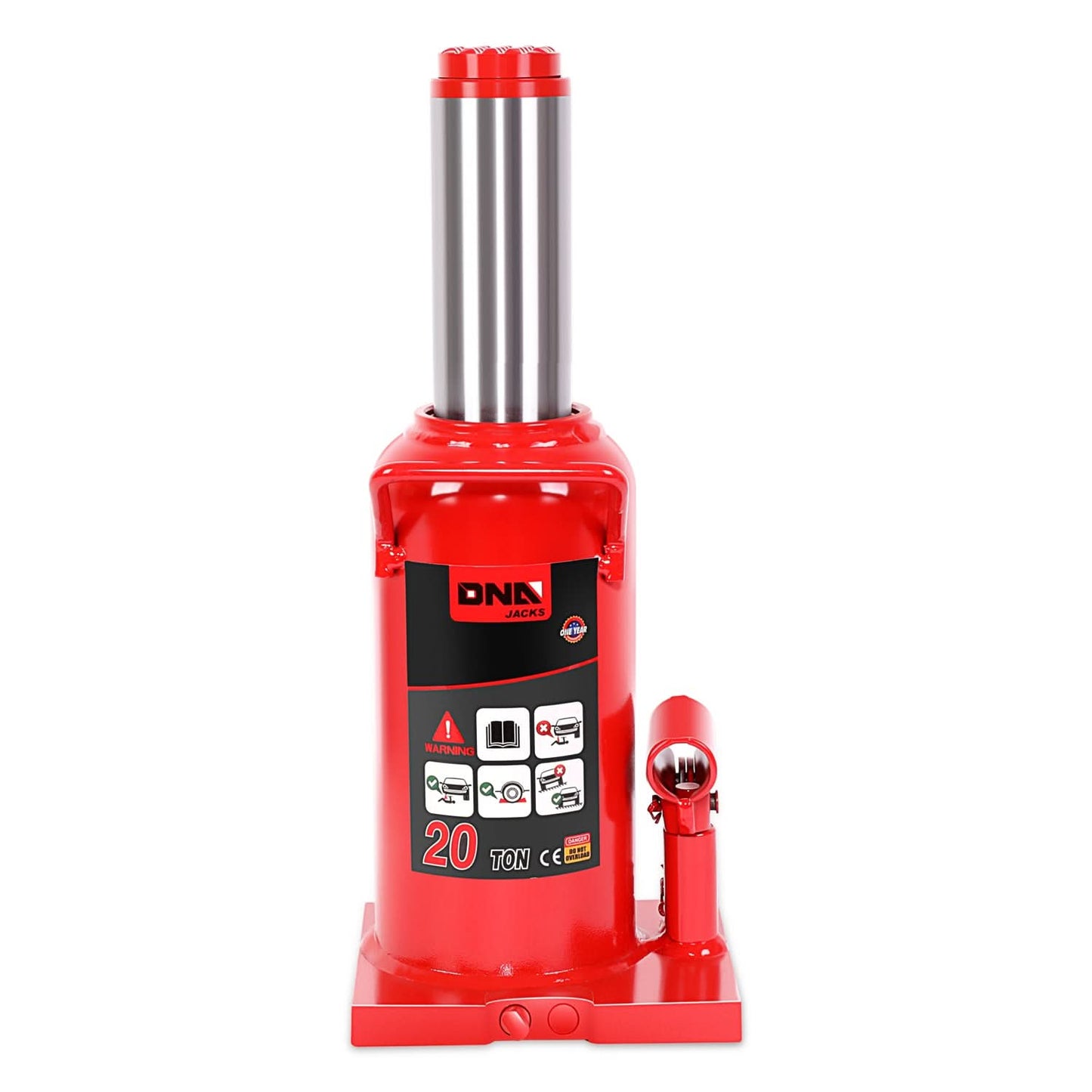20 Ton Welded Bottle Jack - Red
