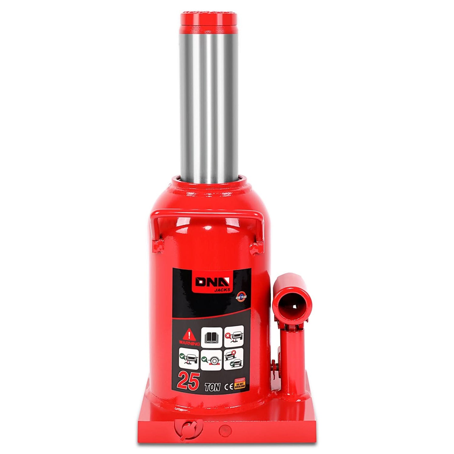 25 Ton Automotive Welded Bottle Jack - Red