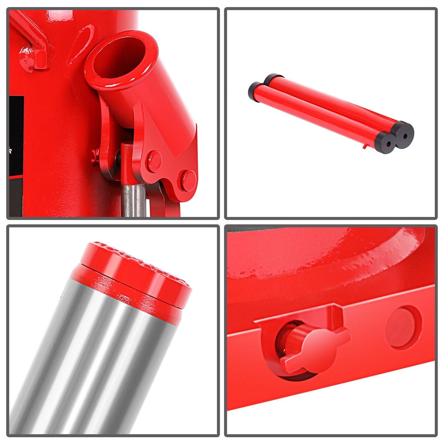 25 Ton Automotive Welded Bottle Jack - Red