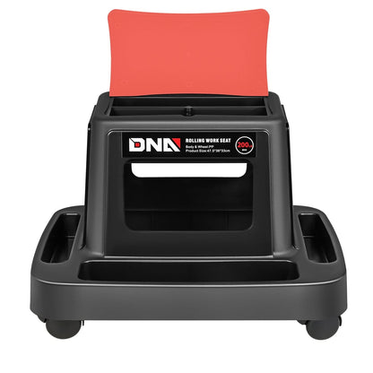 Mobile Plastic Tool Seat - Red