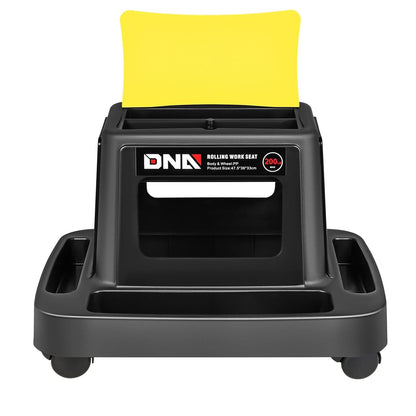 Mobile Plastic Tool Seat - Yellow
