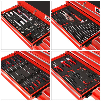 6-Drawer Tool Trolley with 79-Piece Hand Tool Set