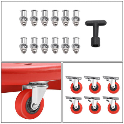 38" Red Plastic Automotive Creeper