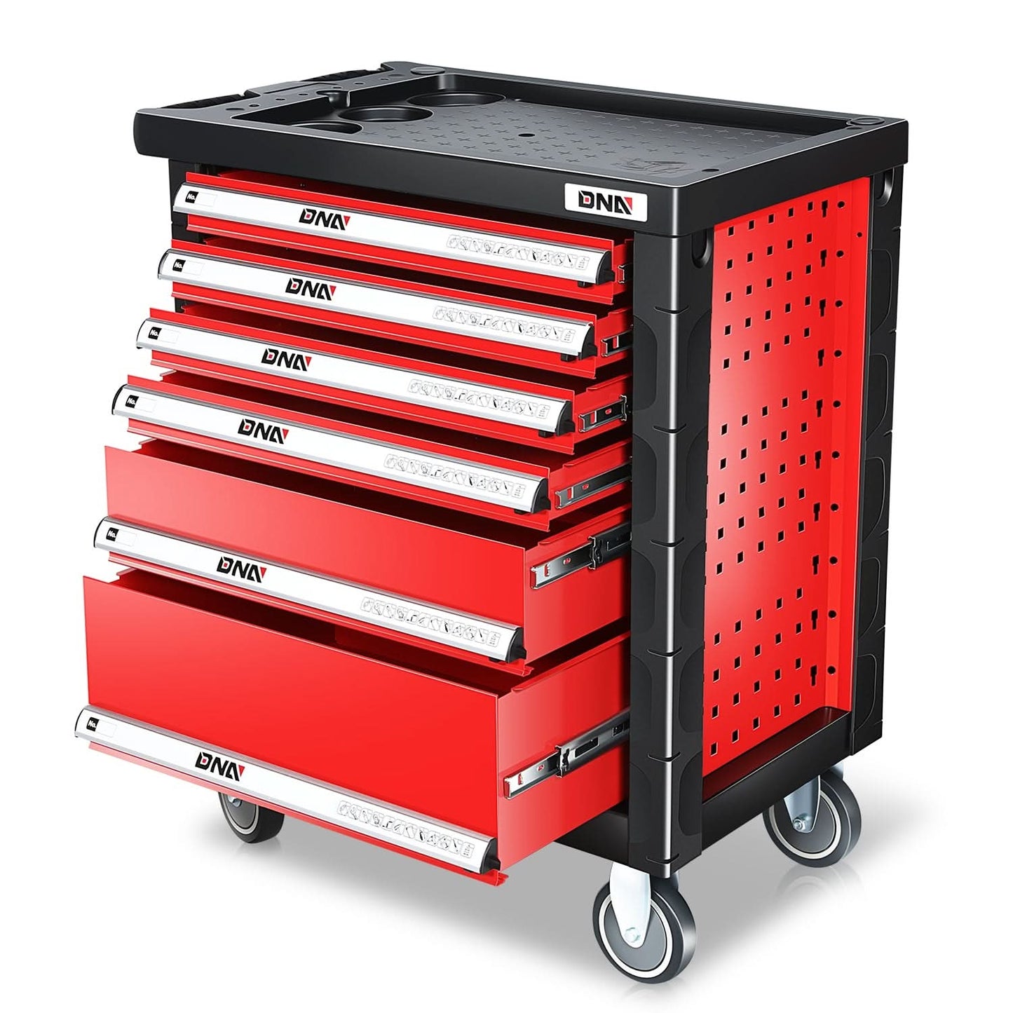 6 Drawer Plastic Roller Cabinet Top Storage