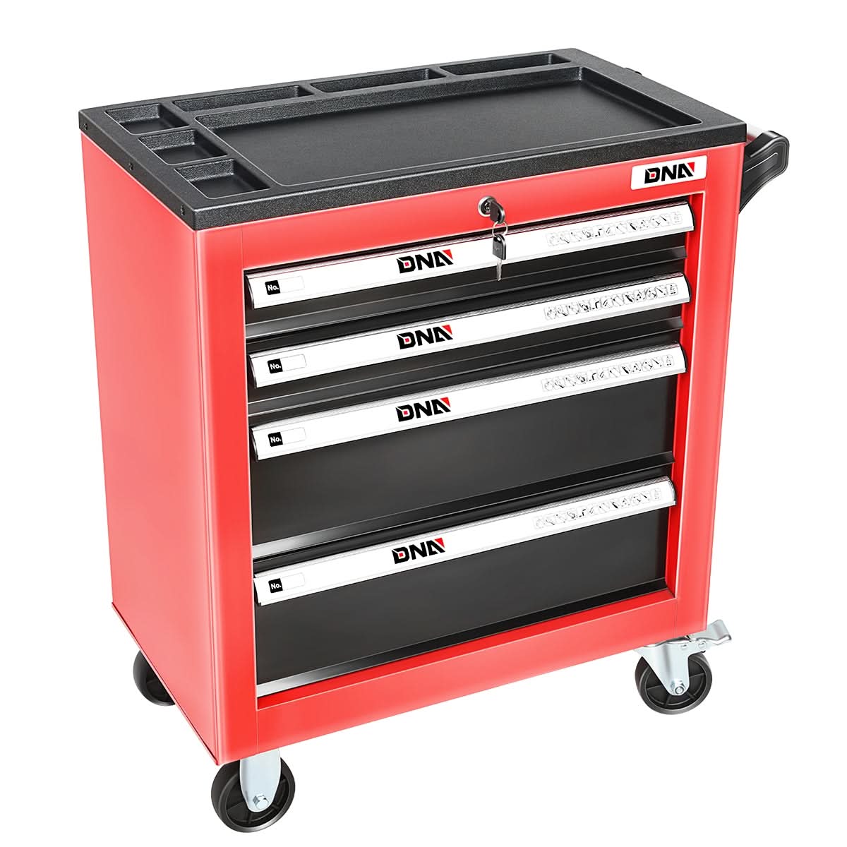 4 Drawer Plastic Roller Cabinet Top Storage