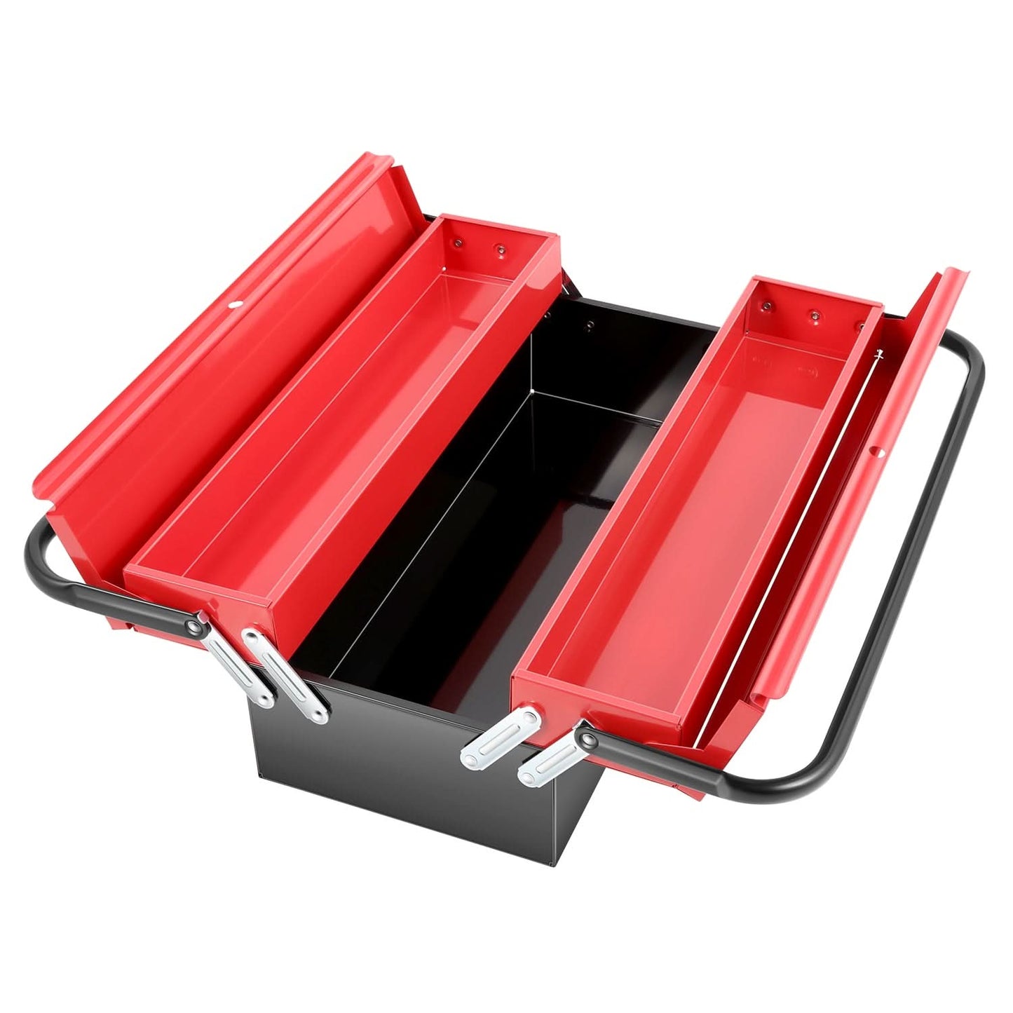 18" 2-Level Fold Tool Box with 3 Organizer Drawers