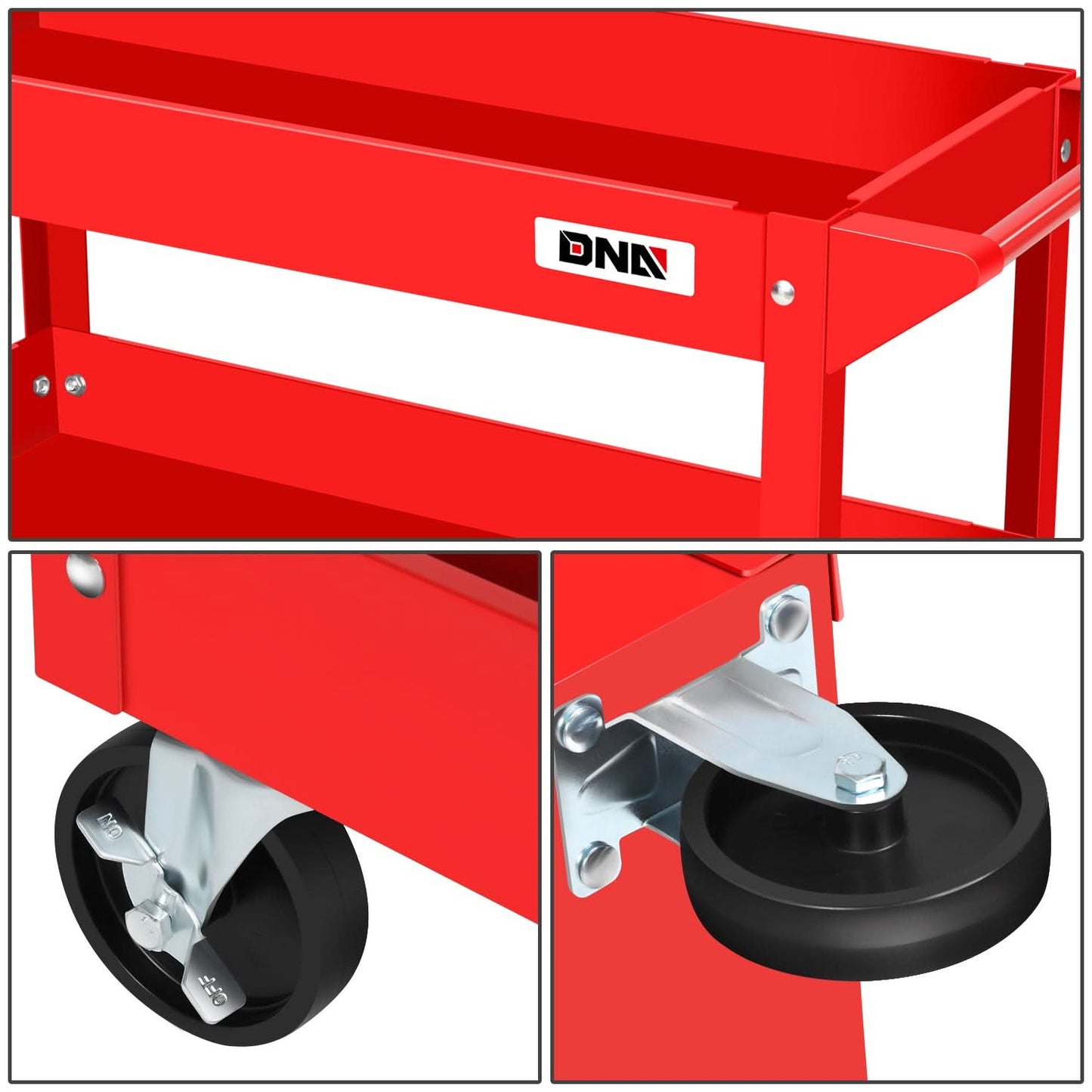 3 Level Tool Trolley with 100KG Max Load Capacity