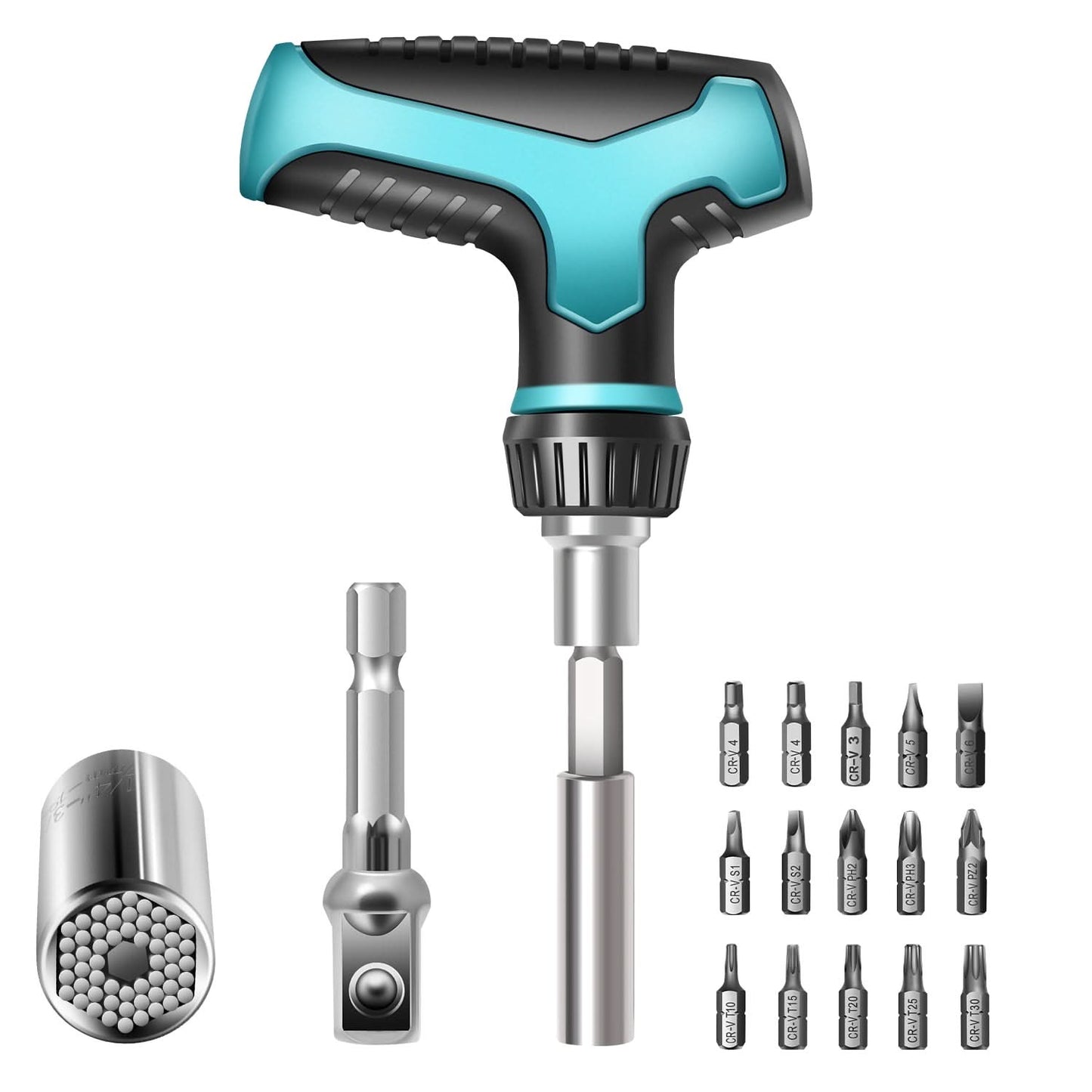 19-Piece T-Handle Screwdriver Set