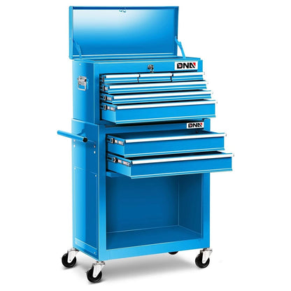 2-Piece Rolling Tool Cabinet Combo Set - Blue