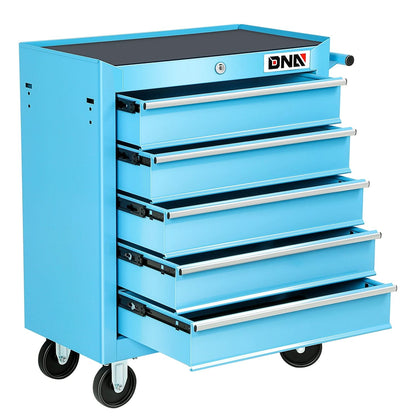 5 Drawer Rolling Tool Cabinet with Plastic Construction