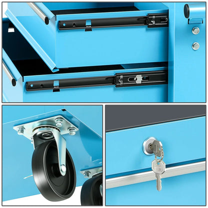 5 Drawer Rolling Tool Cabinet with Plastic Construction