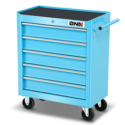 5 Drawer Rolling Tool Cabinet with Plastic Construction