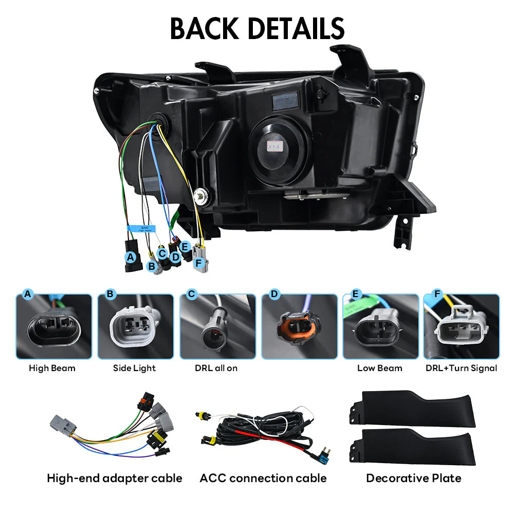 2007-2013 Toyota Tundra Sequential Turn Signal, DRL w/Dynamic Animation