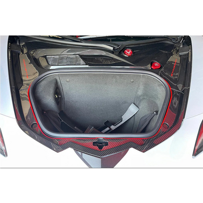 Dry Carbon Fiber Front Frunk Cover Trim Replacement for Chevrolet Corvette C8 Z06 Z51 Stingray