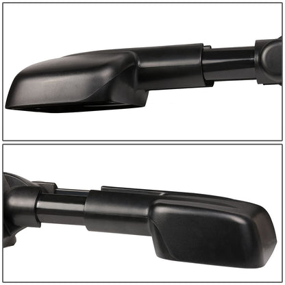 2007-2012 Chevrolet Silverado Towing Mirrors - Manual Black Pair